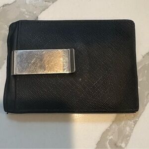 Burberry black leather wallet